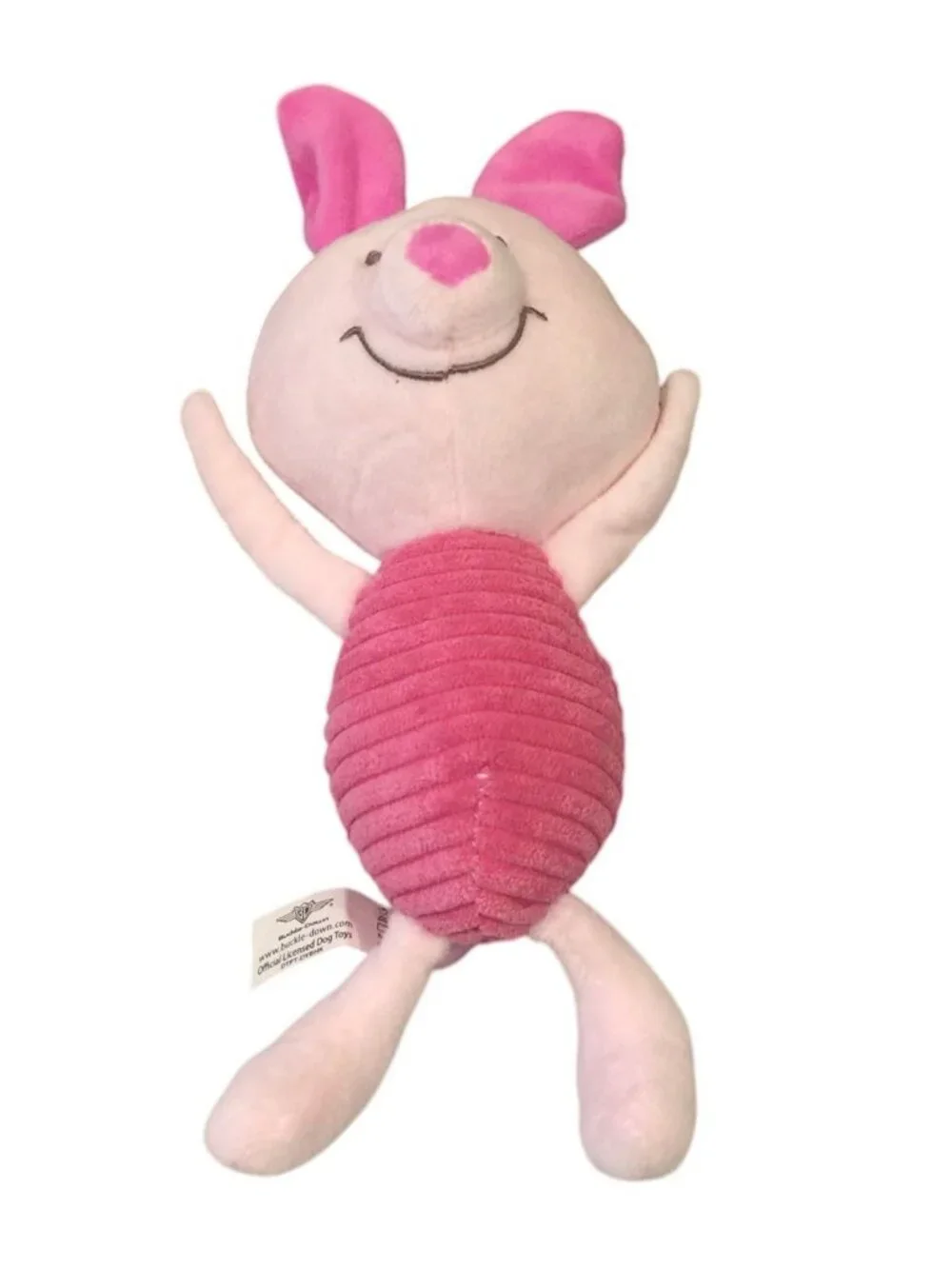 Disney PIGLET Plush Squeak Crinkle Dog Toy Buckledown